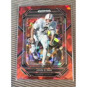 2023 Panini Prizm Draft Picks - John Elway #56 Red Ice Prizm